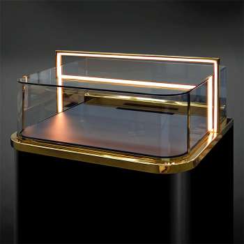 Встраиваемая горизонтальная кондитерская витрина Finist Glassier Luxury Gold Slide GLGs-9/70/3
